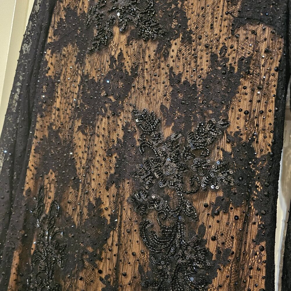 Embellished Black Lace Dress - Picture 9 of 13